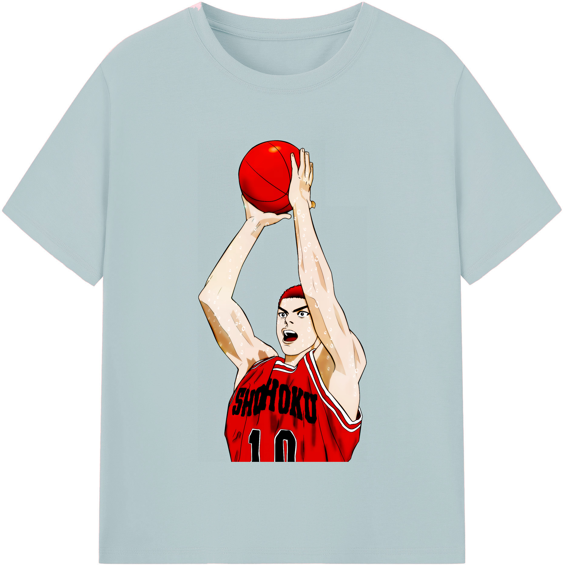 SLAM DUNK／スラムダンク 綿100％半袖Tシャツ（フロントプリント）
